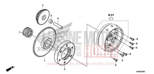 STARTING CLUTCH MSX125F de 2015